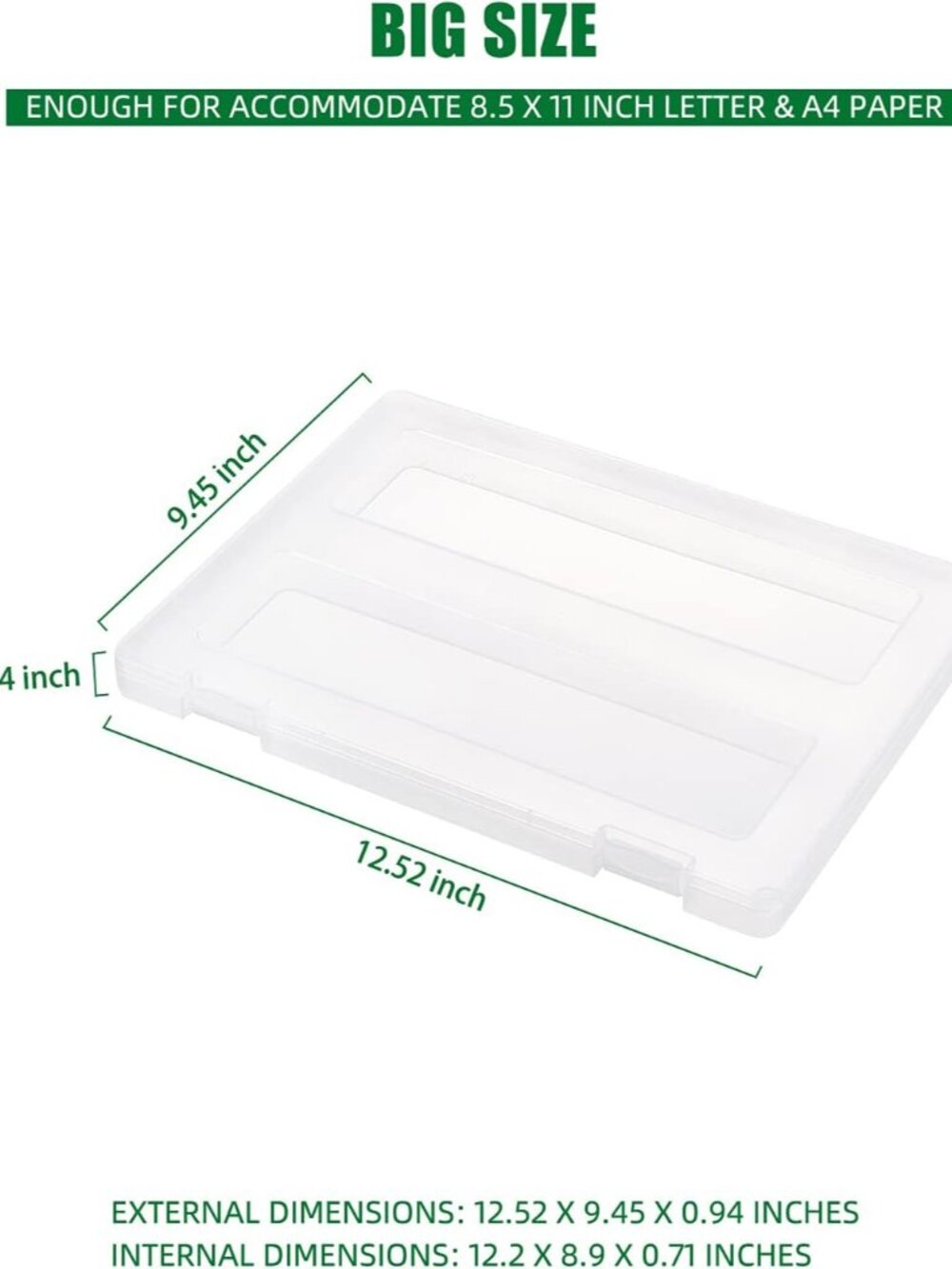 8 Pack A4 Paper Organizer Box, Plastic Board Game Storage for Art Supplies 8.5" - Picture 3 of 7